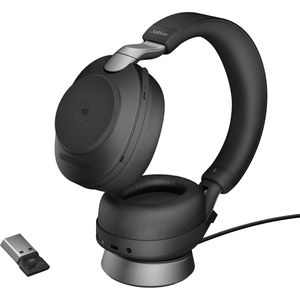 Jabra Headset Evolve2 85 MS Teams, mit Ladestation, 3,5mm Klinke, USB-A, Bluetooth, Over-Ear
