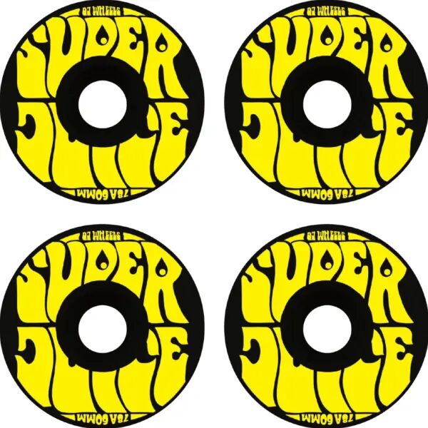 Skateboard Rollen OJ's Super Juice 78A 4 Stk. (60mm - Schwarz/Gelb)