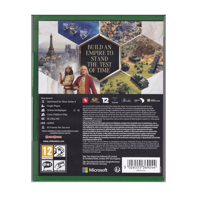 Microsoft Sid Meier’s Civilization VII voor Xbox One en Xbox Series X
