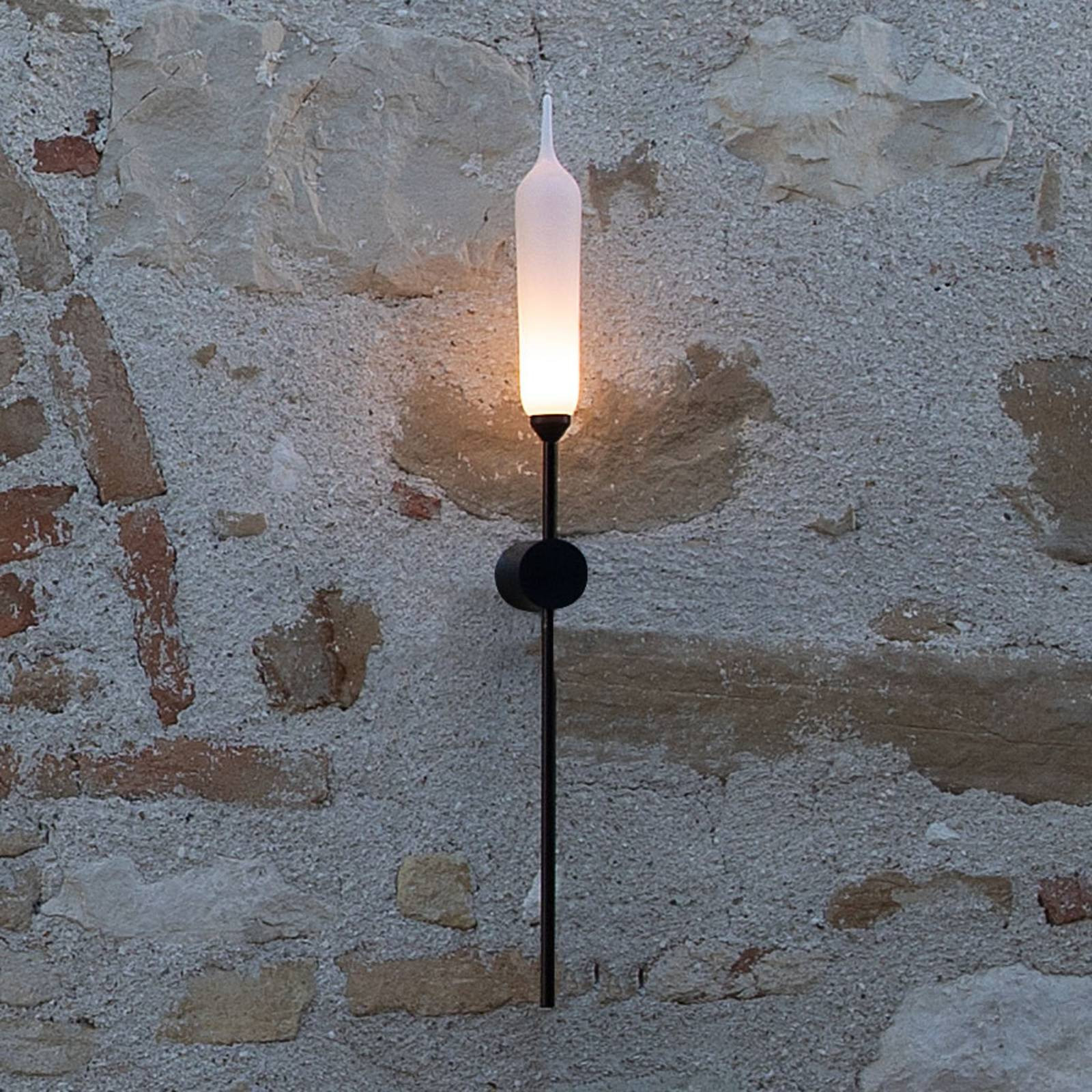 Karman Nilo LED buitenwandlamp, zwart, aluminium design wandlamp voor de tuin