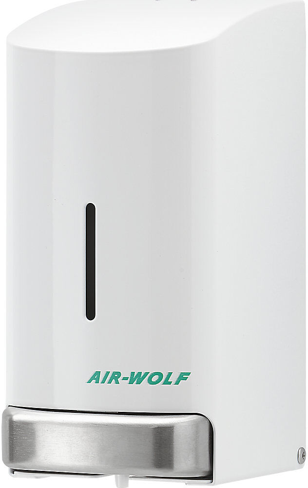 Edelstahl-Seifenspender, Inhalt 0,8 l, weiß beschichtet AIR-WOLF