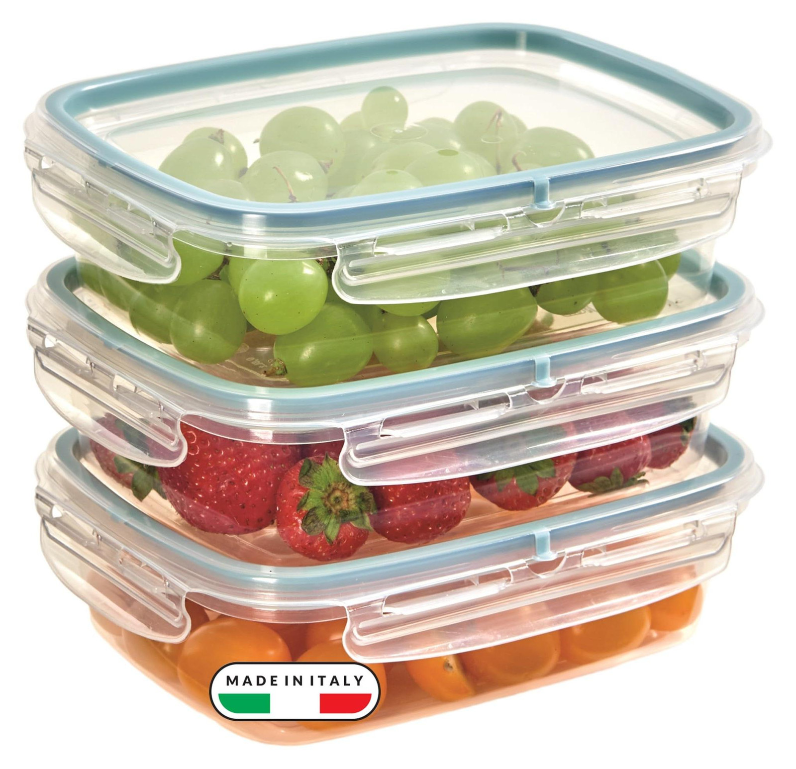 Snips SnipsLock Rechthoekige maaltijdverpakkingen Set van 3, 0,6 liter, B/D/H: 18,4 x 13,8 x 8 cm