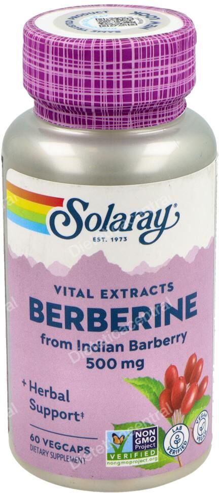 Solaray super berberine 500mg 60vcaps.