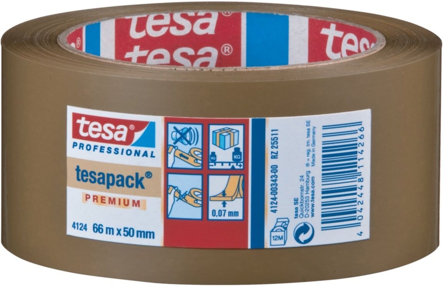 tesapack 04124-00015-00 Packband farblos 66mx50mm)
