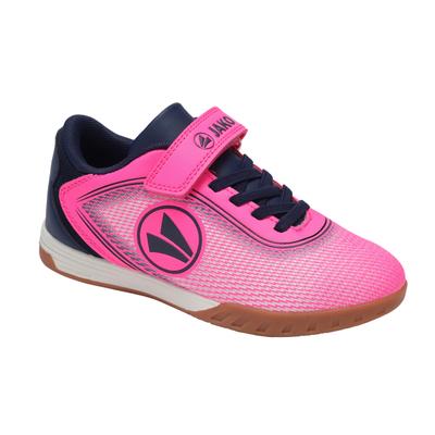 Indoorschuh JAKO "J-SI Course EV", Mädchen, Gr. 29, Mesh, blau (neon pink, dk navy), Synthetik, Textil, Schuhe, Indoorschuh, Sportschuhe, nicht abfärbende Sohle