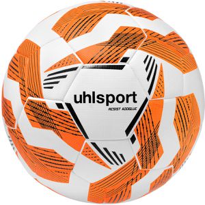 uhlsport Fußball Resist Addglue, 100178701, Größe 4, 350 Gramm, weiß/orange/schwarz, Trainingsball