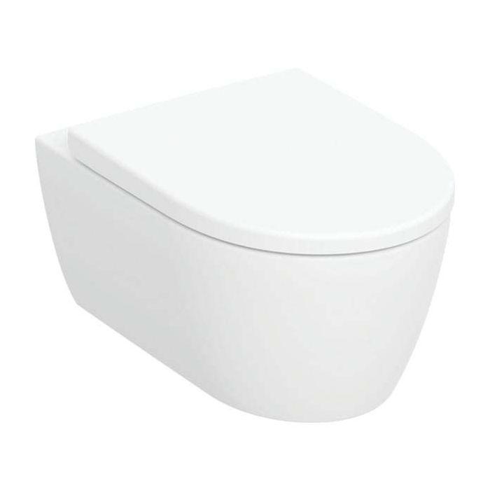 Geberit iCon WC-Set mit WC-Sitz spülrandlos 501664008 36x53 cm, weiß KeraTect