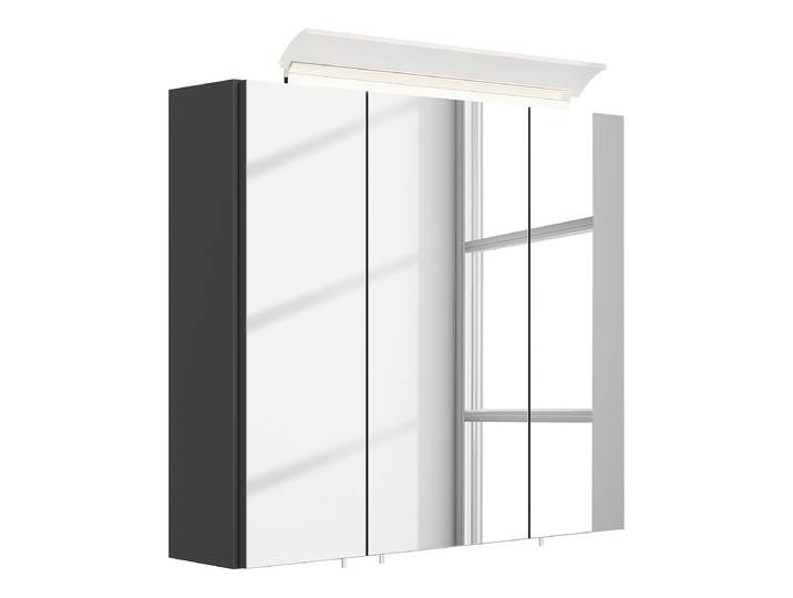 Armoire miroir acrylique 70cm Gris/Graphite