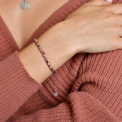 Armband ADELIA´S "Armband aus Edelstahl mit Aventurin 18,5+3 cm", silber, Armbänder, Damen, 22cm, Edelstahl, Armband, Zum Verschenken – passend für viele Anlässe
