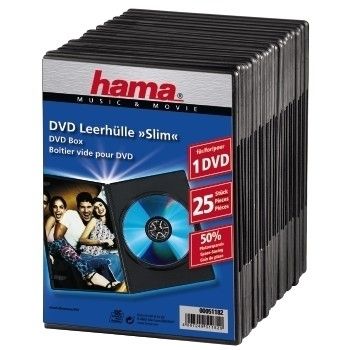 Hama DVD Slim Box 25, Black 00051182