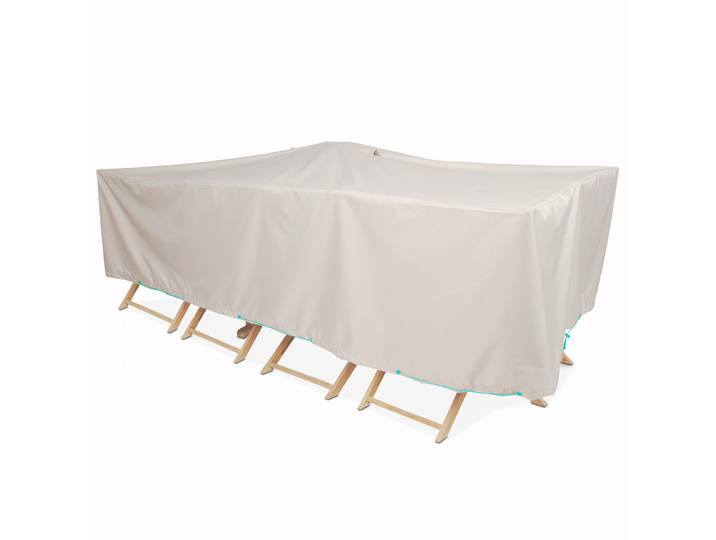 Oviala - Housse de table de jardin taupe 310x130x60 cm