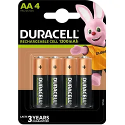 Duracell 4 LR06 1300mAh Wiederaufladbarer Akku Nickel-Metallhydrid (NiMH)
