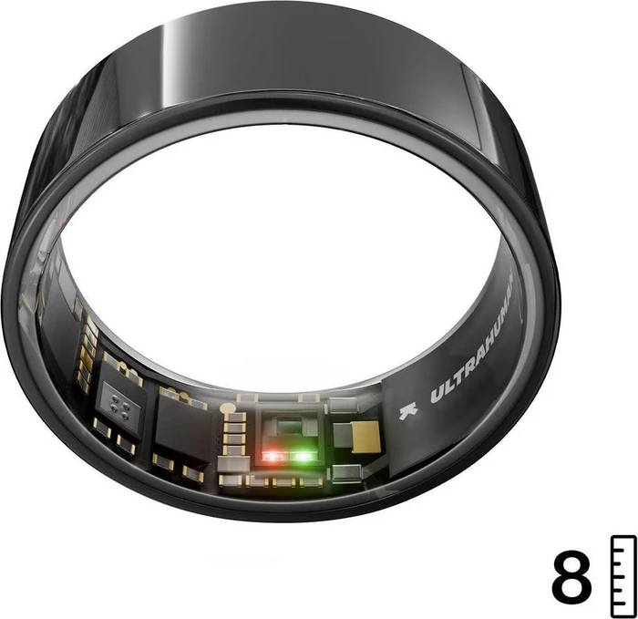 Ultrahuman Ring Air Aster Schwarz Größe 8