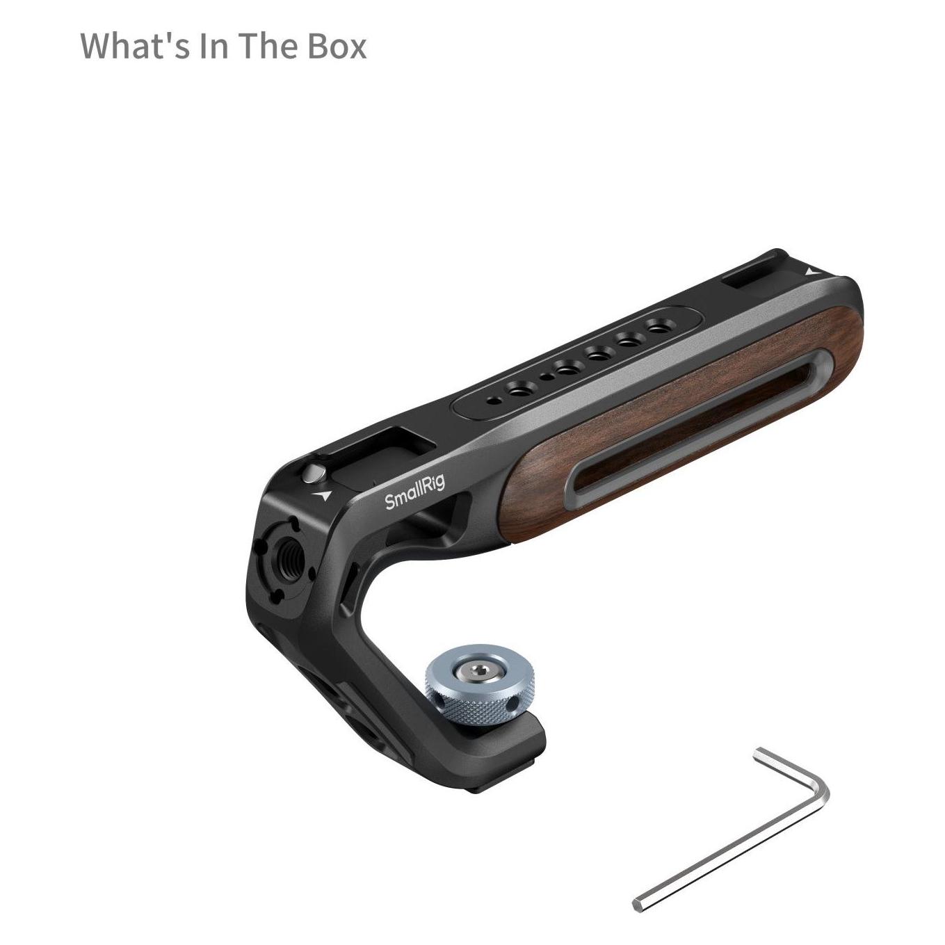 SmallRig Wooden Top Handle mit Cold Shoe Mount, Detailfarbe (5250)