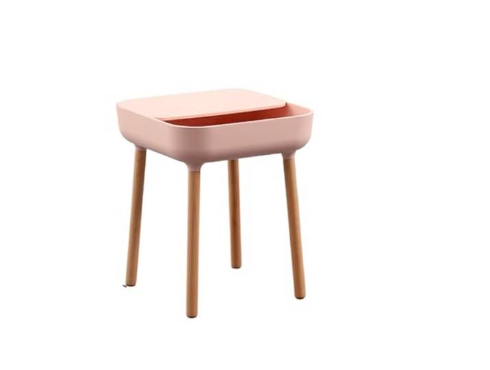 AZHKJKZH Nachttisch Schlafzimmer-Nachttisch, Schlichter, Moderner Nachttisch Aus Kunststoff, Aufbewahrungsschrank Wohnzimmer Schlafzimmer(Pink)