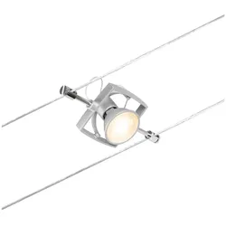 Paulmann Seilsystem-Einzelspot MAC II, 12V DC, GU5.3 max. 10W, Kunststoff / Metall, Chrom matt / Chrom PAUL-94431