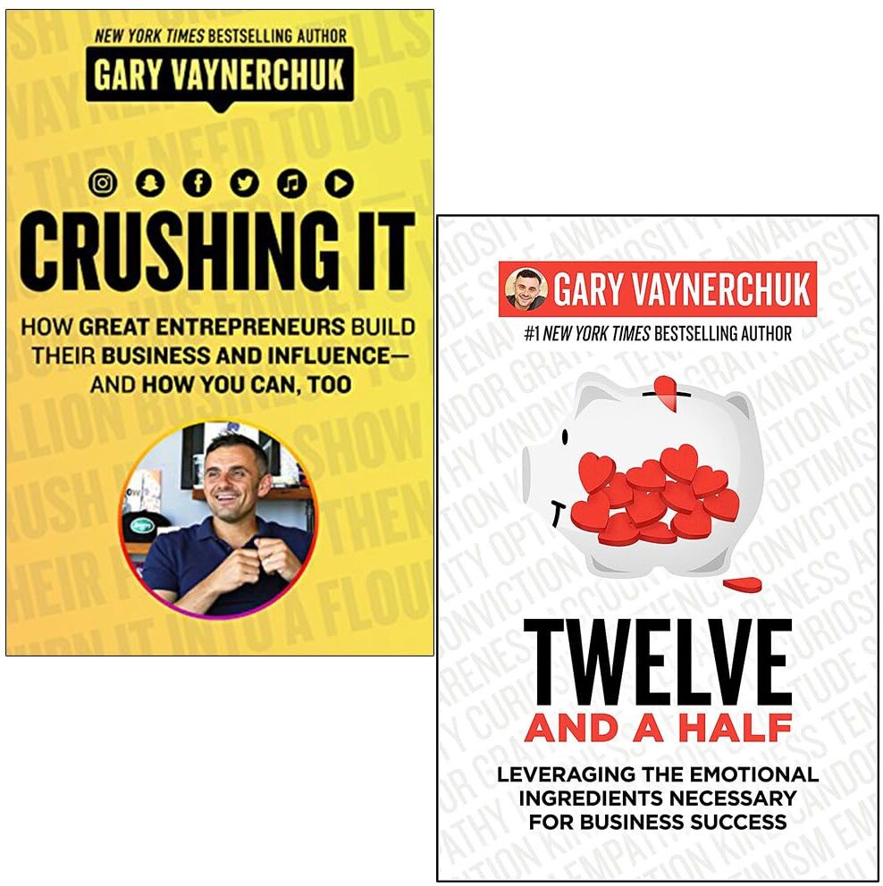Harper Business Gary Vaynerchuk Collection 2 Books Set (Crushing It! & [Hardcover] Twelve and a Half)