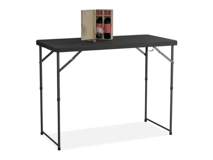 Relaxdays Table de jardin réglable en hauteur