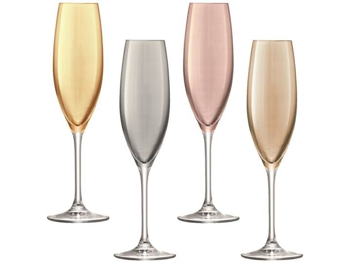 LSA International Sektgläser-Set Polka metall Glas H 24 cm 0.225 l 4 Stk