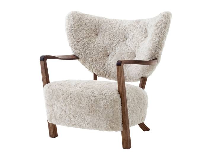 &Tradition Wulff Lounge Chair ATD2 Fauteuil Walnussholz geölt-Moonlight