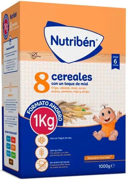 NUTRIBEN Papilla 8 Cereales Miel 1000 Gr