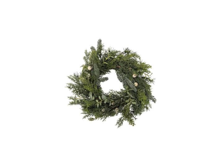 Couronne artificielle D65 cm verte Pine