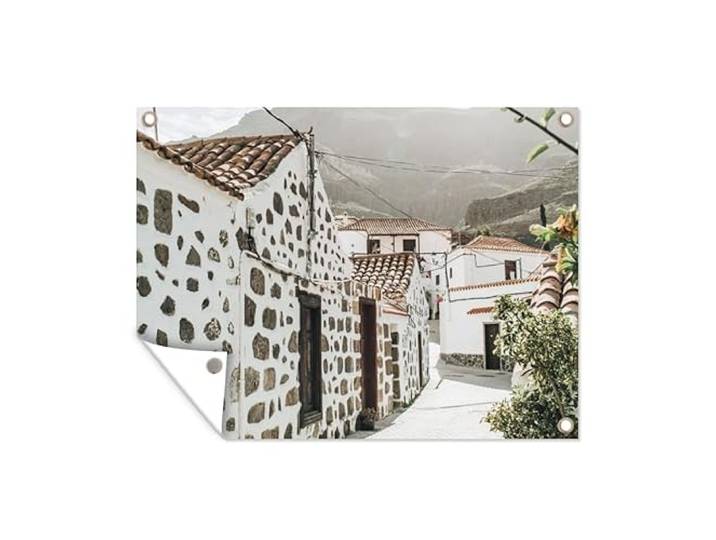 Tuinposter - 80x60 cm - Straat - Zomer - Architectuur