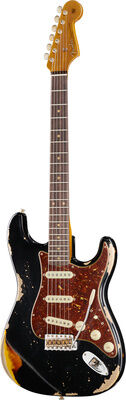 Fender 61 Strat Heavy Relic AB Aged Black over 3