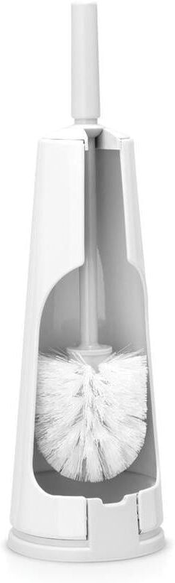WC-Garnitur BRABANTIA "ReNew Weiss", weiss (weiß), B:12cm H:42cm L:12cm, Kunststoff, Stahl, Reinigungsbürsten, WC-Garnitur weiß Einheitsgröße