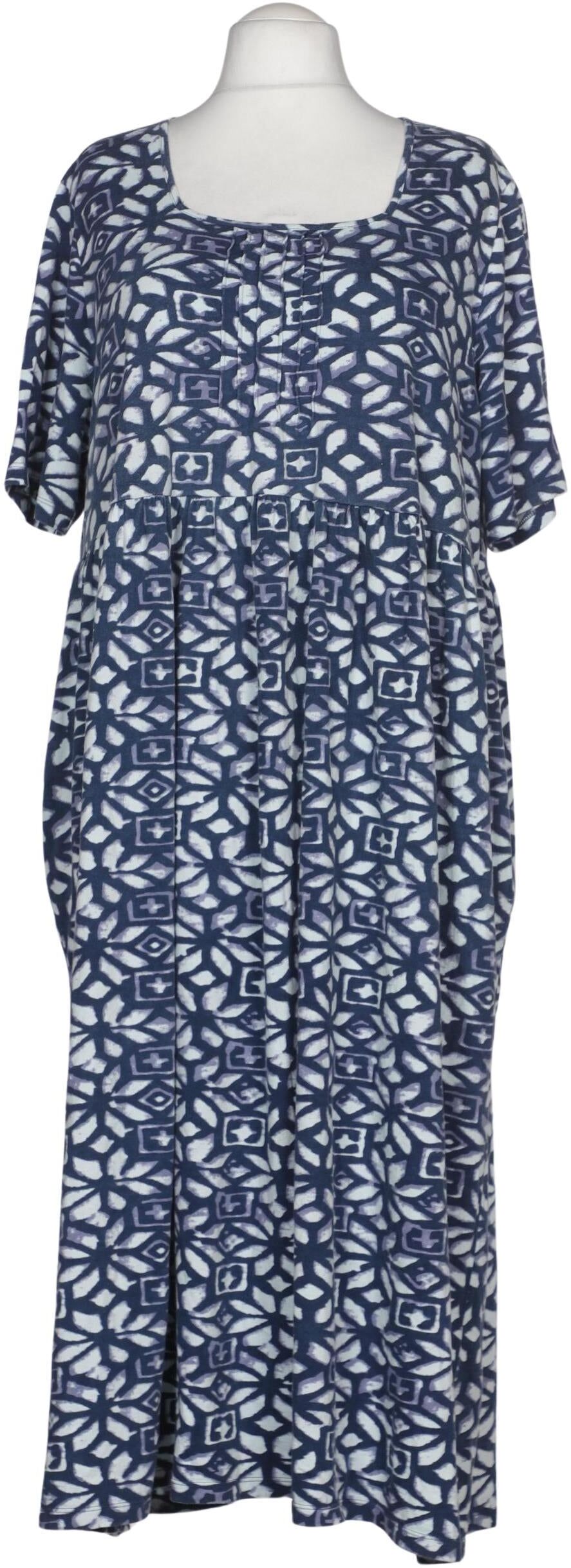 Ulla Popken Damen Kleid, Hellblau, Gr. 3Xl, Baumwolle - Second Hand