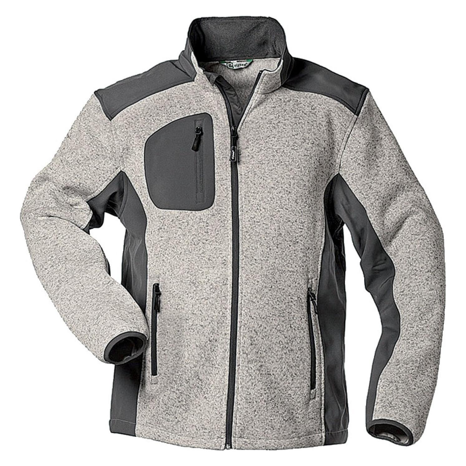Magni Strick Fleecejacke LINZ hellgrau/ grau Gr. L (L) (52341382)