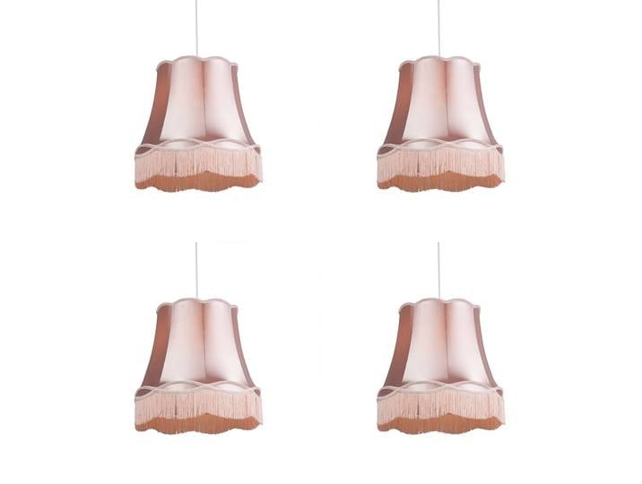 Lot de 4 lampes suspendues rétro roses 45 cm - Granny