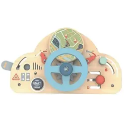 Tooky Toy: 2-in-1 hölzernes Spiel-Lenkrad und Motorikboard