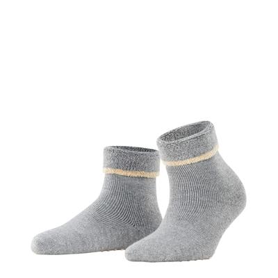 Haussocken ESPRIT "Cozy", Damen, Gr. 35-38, Sockengröße, grau (middle grau melange), Materialmix, normal, Socken, mit verstärkten Belastungszonen atmungsaktiv, geruchshemmend