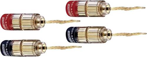 Oehlbach 3022 Lautsprecher-Steckverbinder Stecker, gerade Rot, Schwarz 4St.