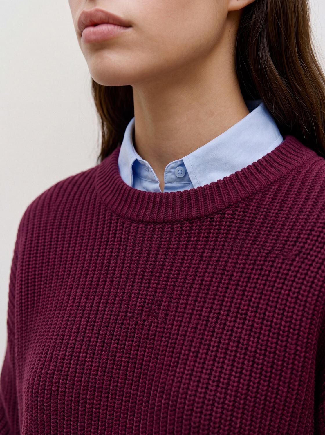 Vero Moda "VMLEA LS O-NECK PULLOVER NOOS" Kunstfaser windsor wine S