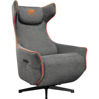Gaming-Sofa Magus Gray, Gaming-Stuhl grau/orange