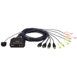 ATEN CS22H 2-Port USB HDMI KVM Switch 4K mit Remote-Port-Wähler