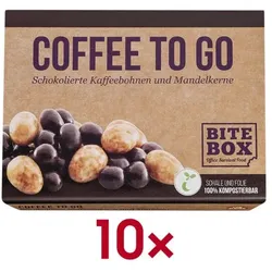 BiteBox 10x Schokolierte Kaffeebohnen und Mandelkerne »Coffee To Go« 65 g
