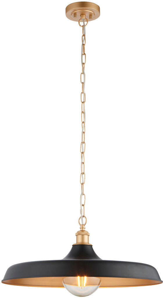 Longshore Tides Colbert 1 - Light Dome Pendant Matt Black/Satin Gold