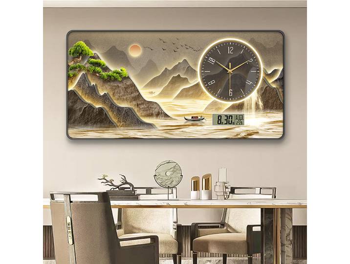 Horloge murale décorative pour restaurant, décoration de chambre, décoration intérieure, articles de décoration murale, décoration d'intérieur