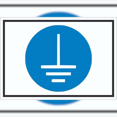 HB-Druck Vor Benutzung erden Symbol Aufkleber A4 (210x297mm)