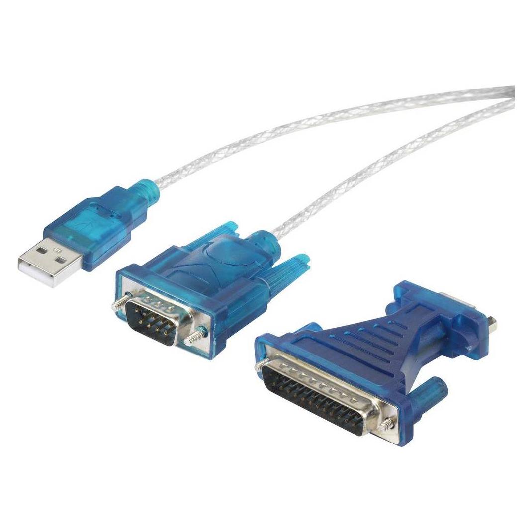 Renkforce USB-Seriell- USB zu D-SUB 9pol + D-SUB 25pol Adapter (0.40 m) (29039C176)
