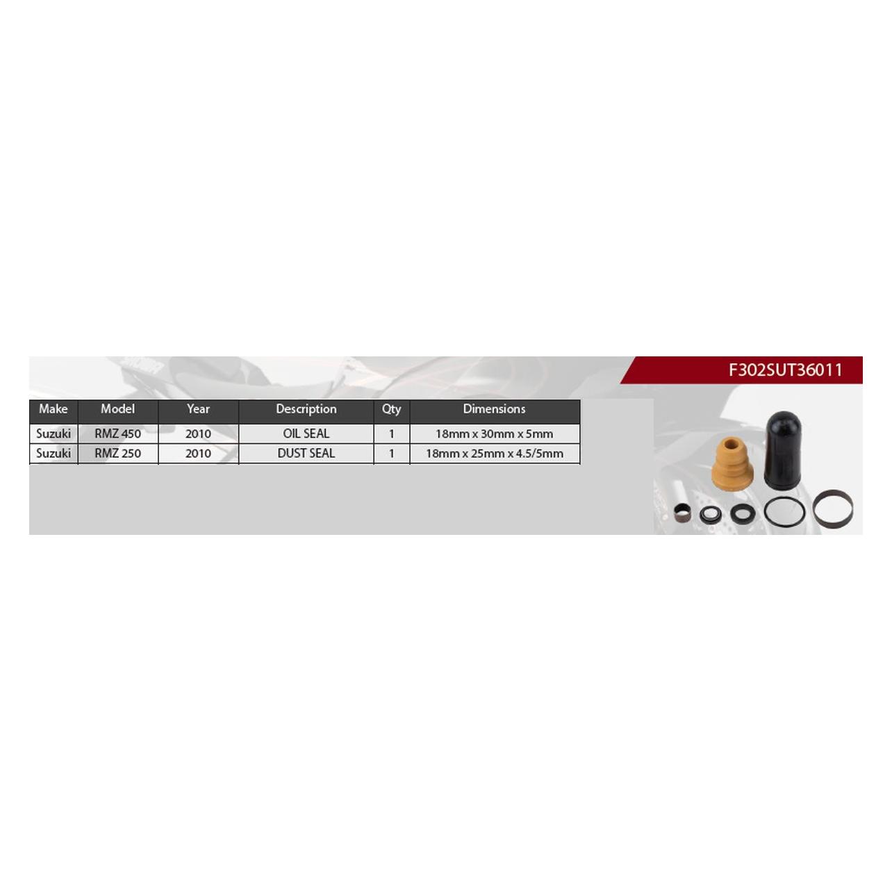 Showa SERVICE-KIT STOssD. SUZUKI (F302SUT36011)