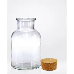 Espírito rebelde 100x Mini-Glasflaschen 60ml mit Korken – Ideal für Hochzeitsgeschenke, Taufen und Dekoration