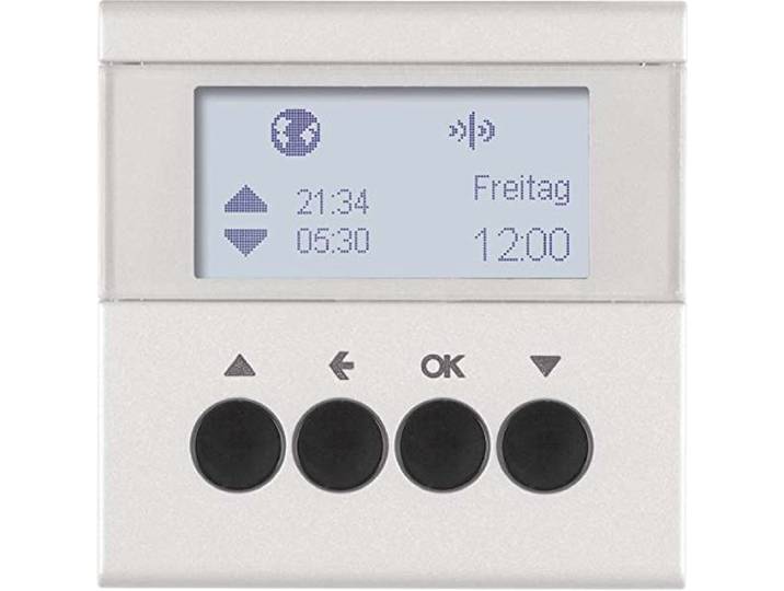 Temporizador para persianas, Plataforma berker.Net, aplicación KNX Radio, para Series berker S.1/ B.3/ B.7 de hager, aluminio