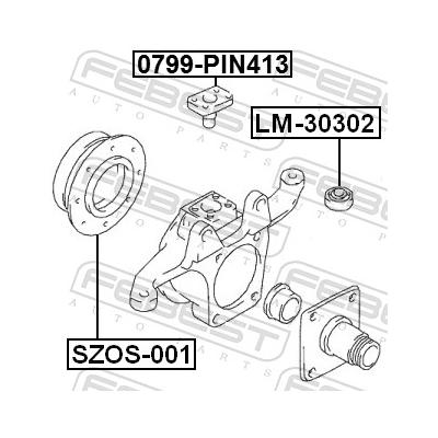 FEBEST Reparatursatz, Achsschenkel lm30302 Vorderachse für Suzuki