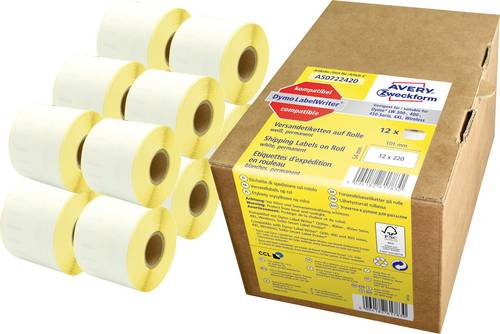 Avery-Zweckform Etiketten 101 x 54mm Papier Weiß 1 St. Permanent haftend AS0722420 Adress-Etiketten