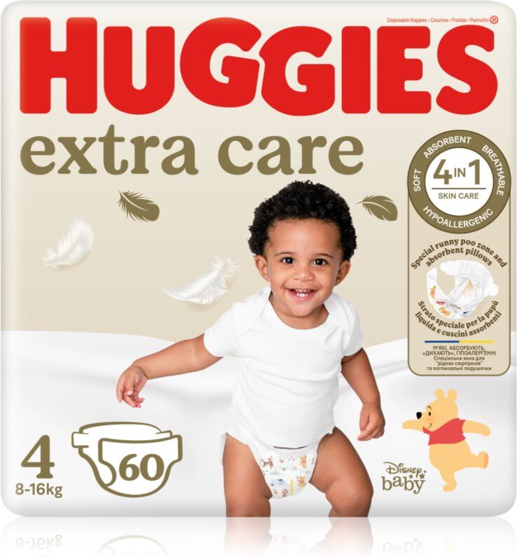 Huggies Extra Care Size 4 couches jetables 8-16 kg 60 pcs