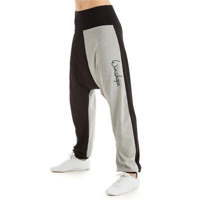 Haremshose WINSHAPE "UNISEX “Yin und Yang”-Haremshose WH9", Damen, Gr. M, Normalgrößen, schwarz (schwarz, grau melange), 90% Baumwolle, 10% Elasthan, Hosen Haremshose, Dance-Style